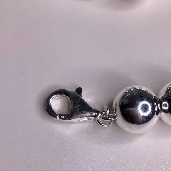 CLASSIC12mm 925 ITALIAN STERLING SILVER BALL NECKLACE Necklaces